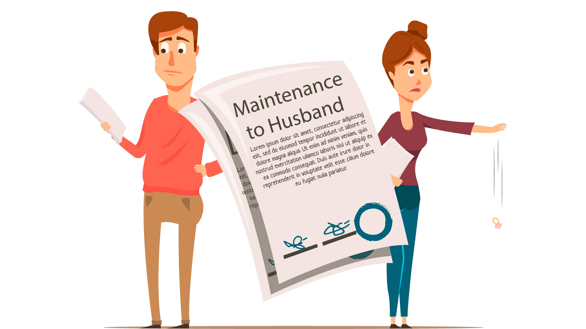 A man is claming maintenance from his wife